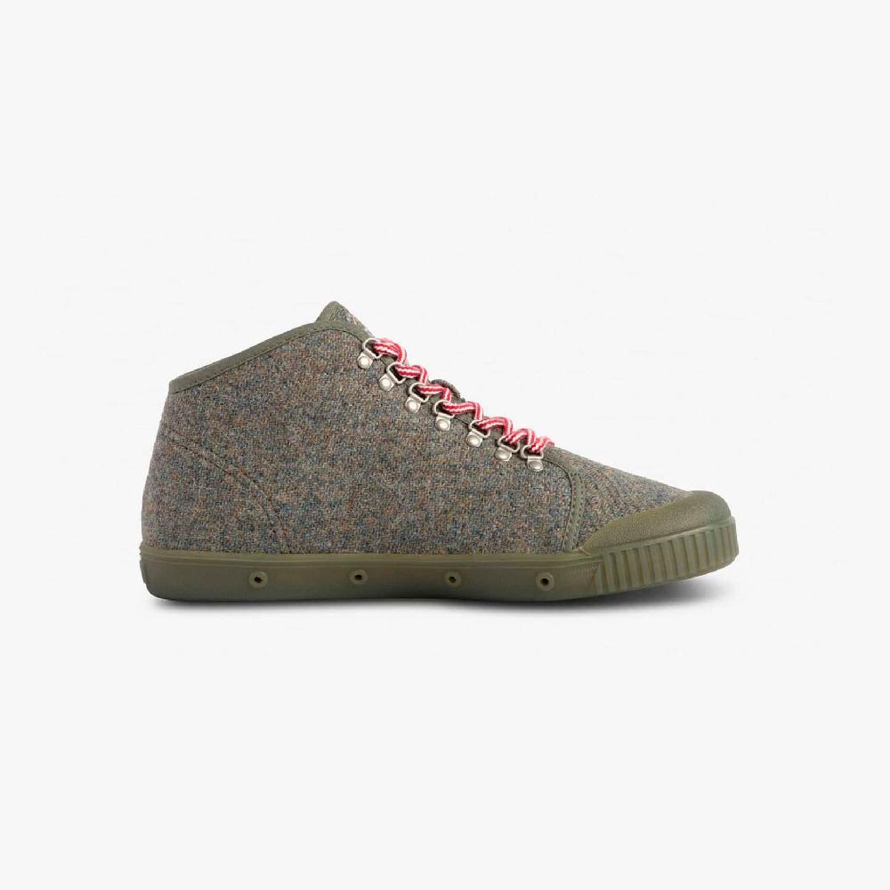 Spring Court Basket Montante En Tweed Gris
