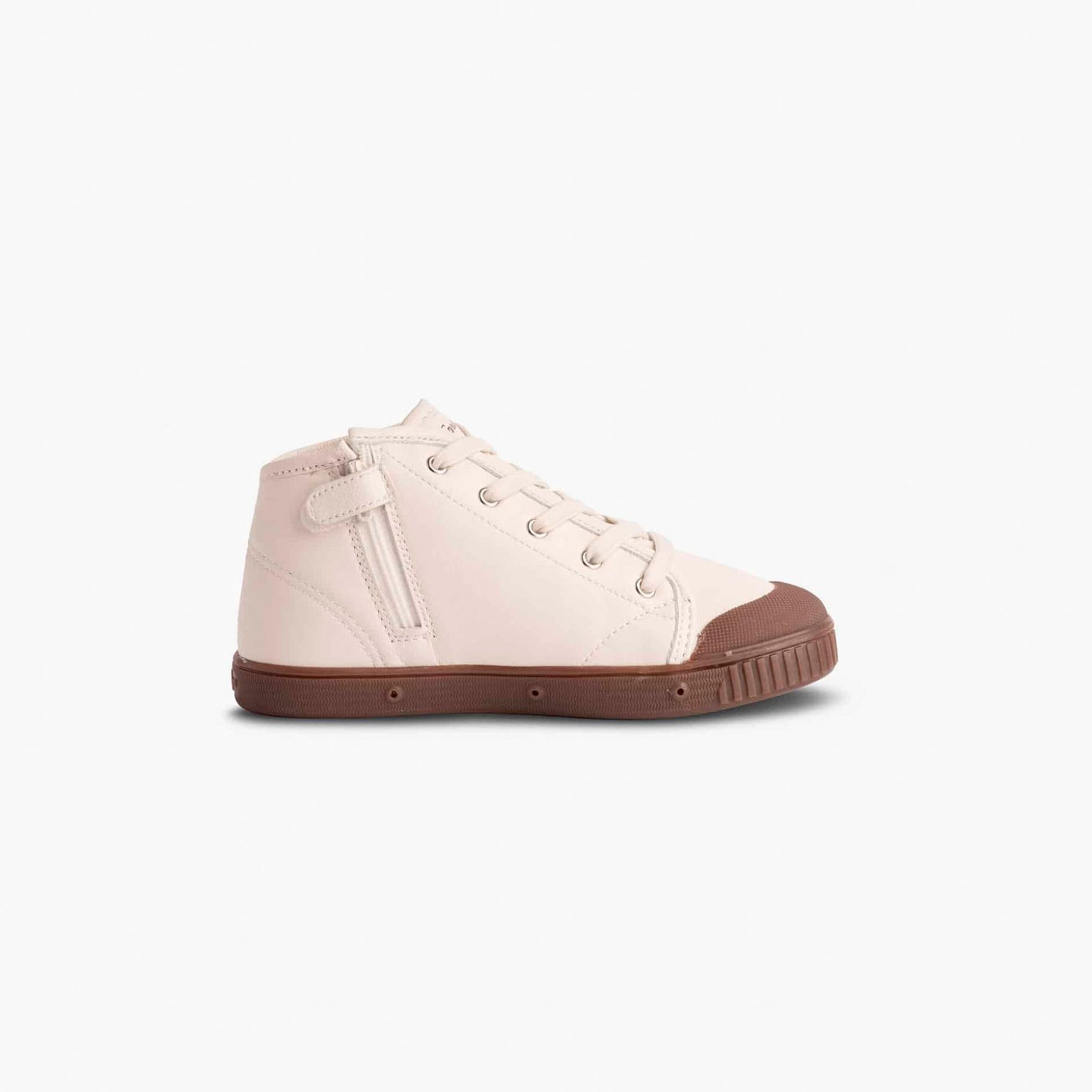 Spring Court Basket Montante Enfant - Cuir écru