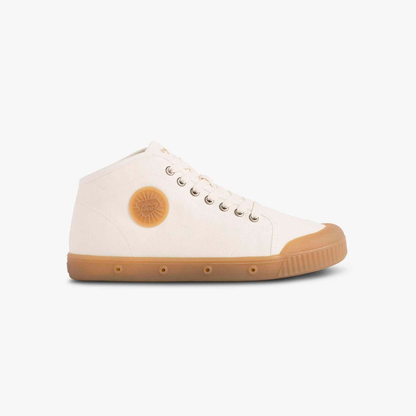 spring court Basket montante mixte - écrue