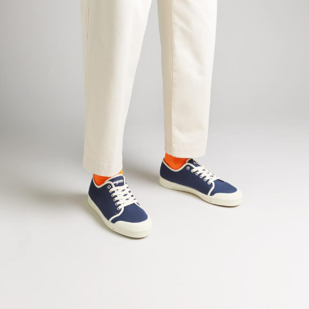 Spring Court Tennis Basse En Coton Bleu Marine