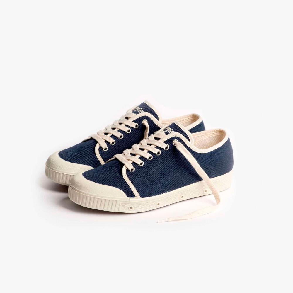Spring Court Tennis Basse En Coton Bleu Marine