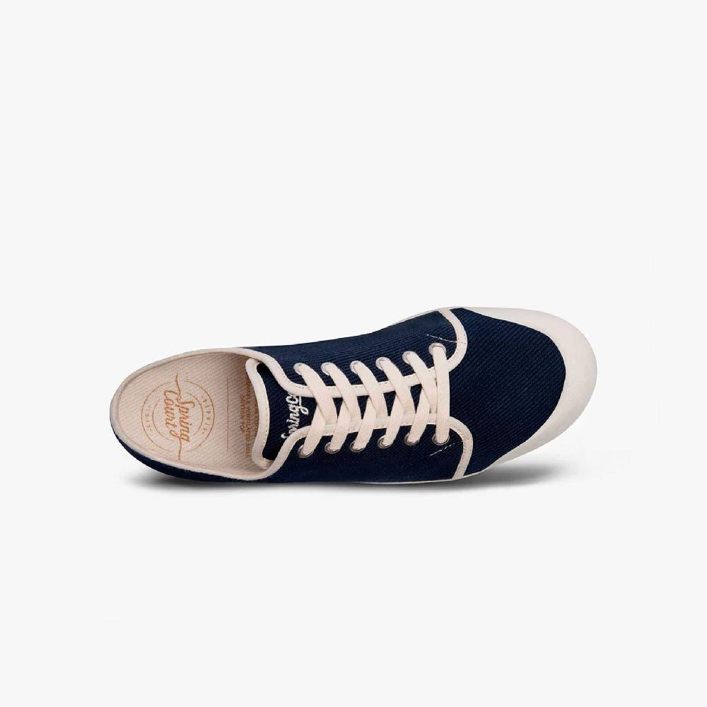 Spring Court Tennis Basse En Coton Bleu Marine
