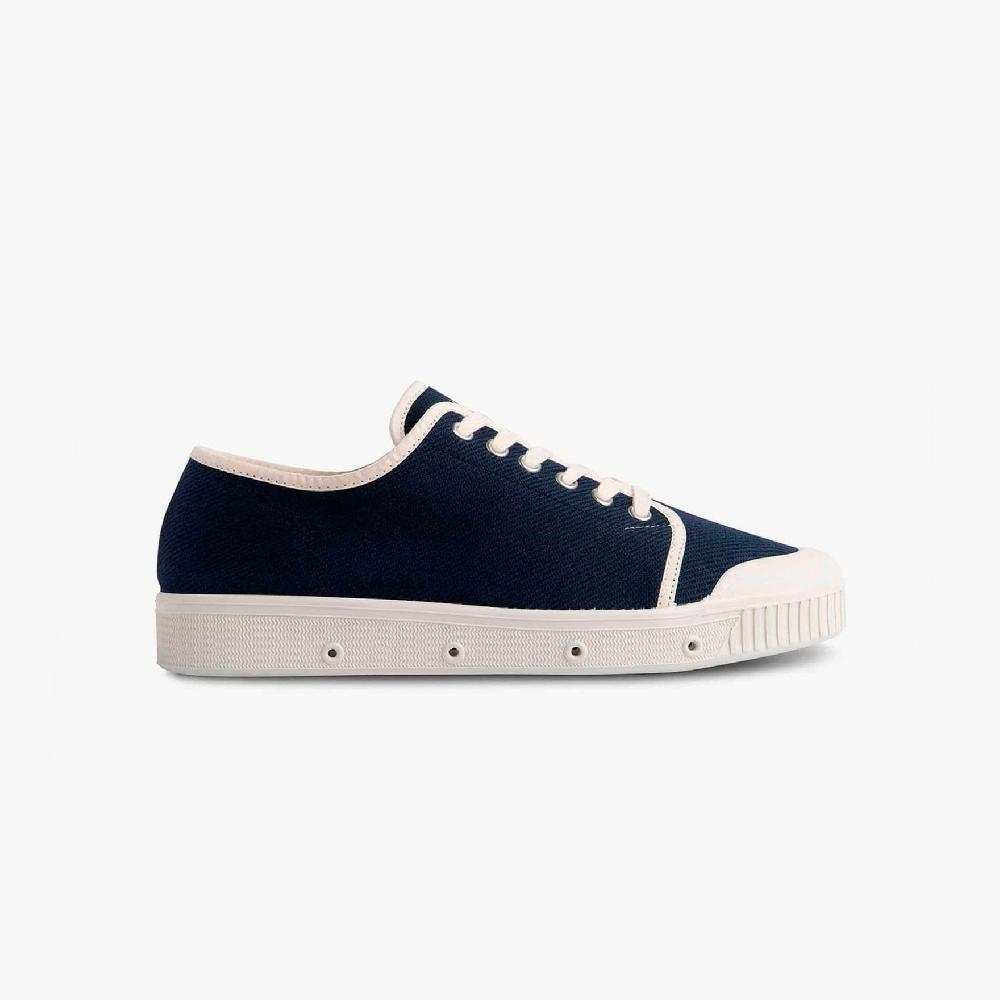 spring court Tennis basse en coton bleu marine