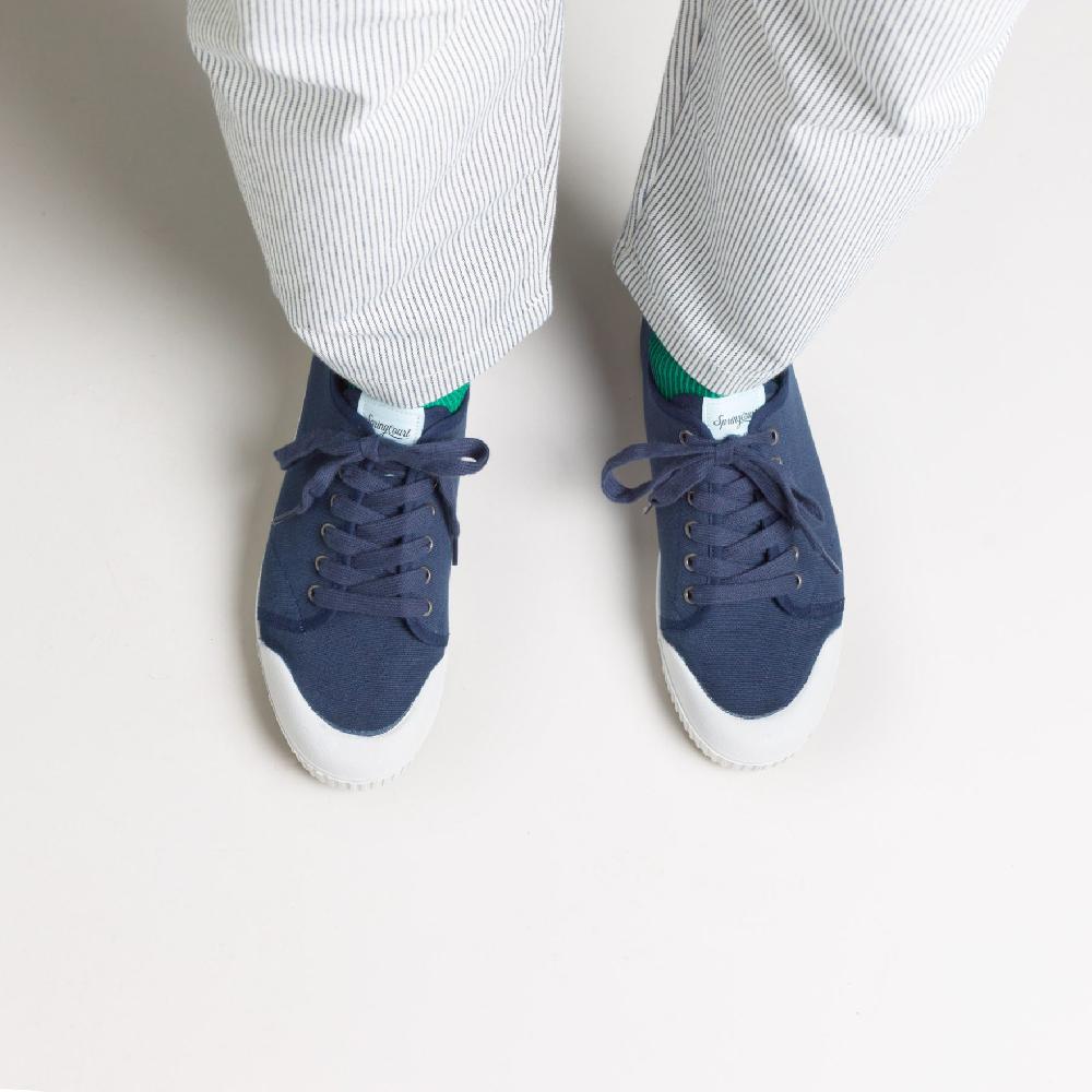 Spring Court Tennis Basse En Toile Bleu Marine