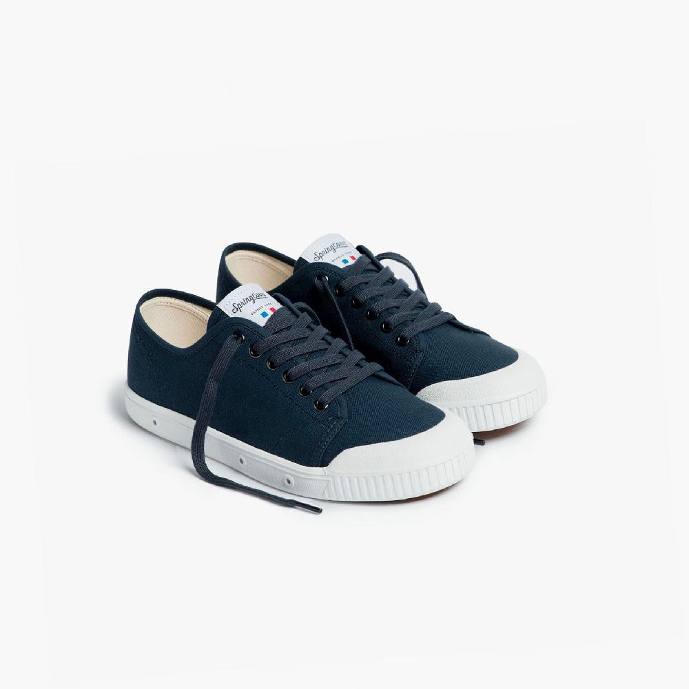 Spring Court Tennis Basse En Toile Bleu Marine