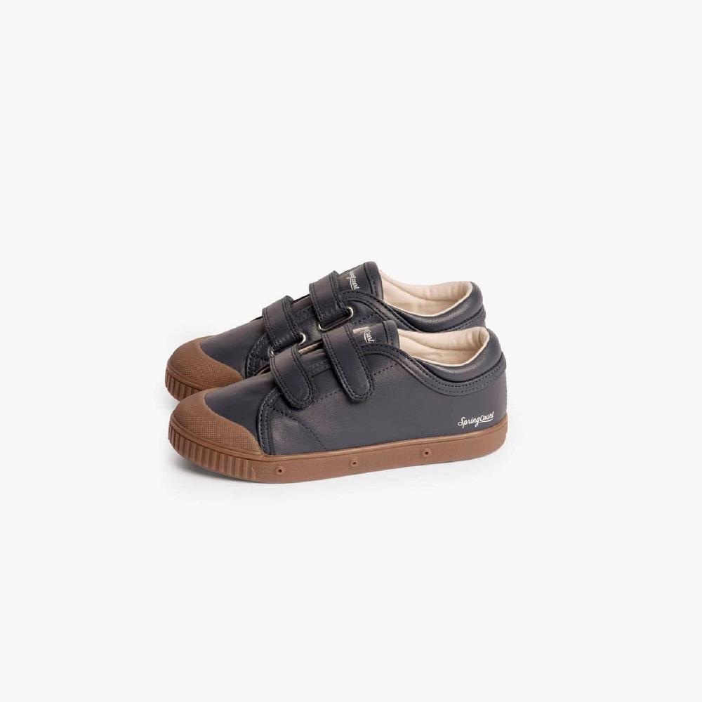 Spring Court Tennis Basse Enfants En Cuir Indigo