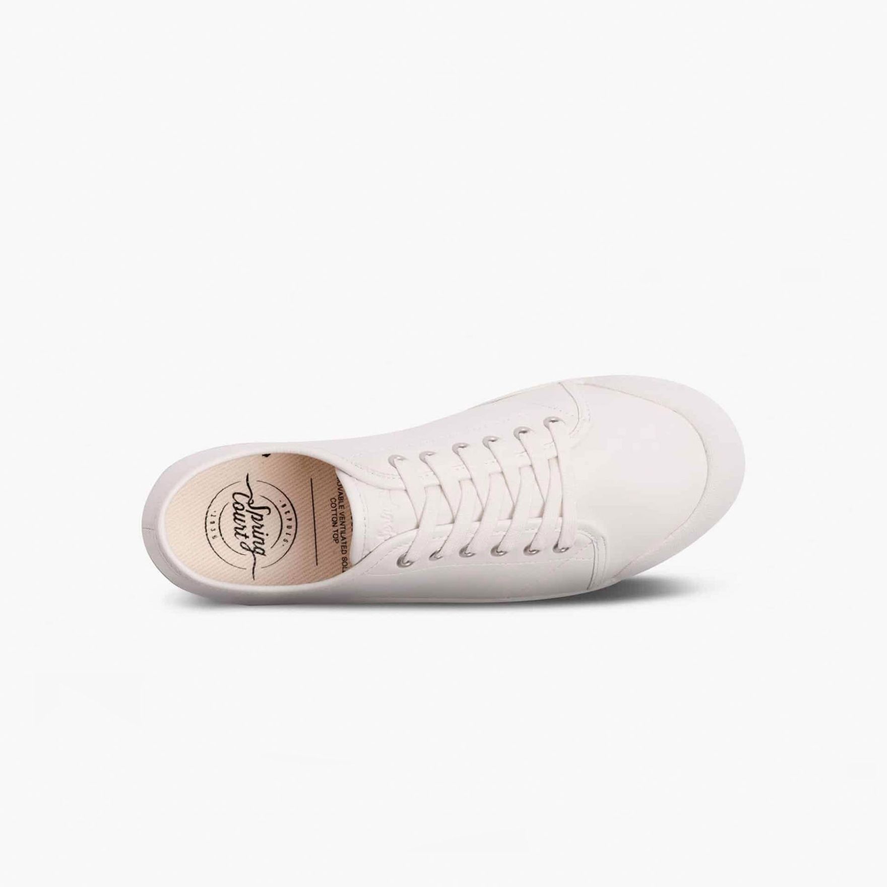 Spring Court Tennis Blanche En Cuir Sheepskin