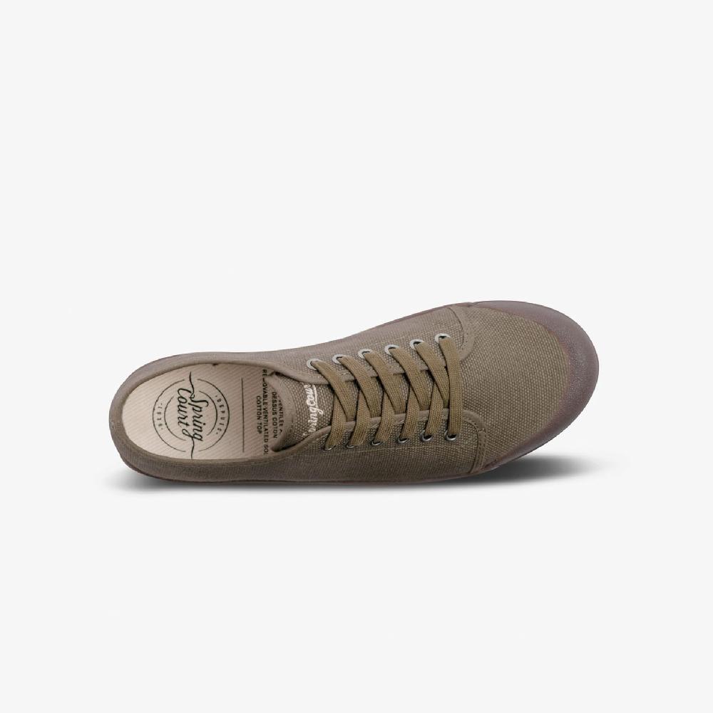 Spring Court Tennis En Toile Kaki