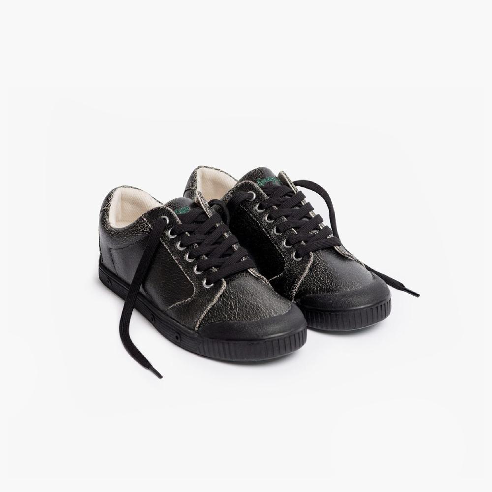 Spring Court Tennis Noire En Cuir