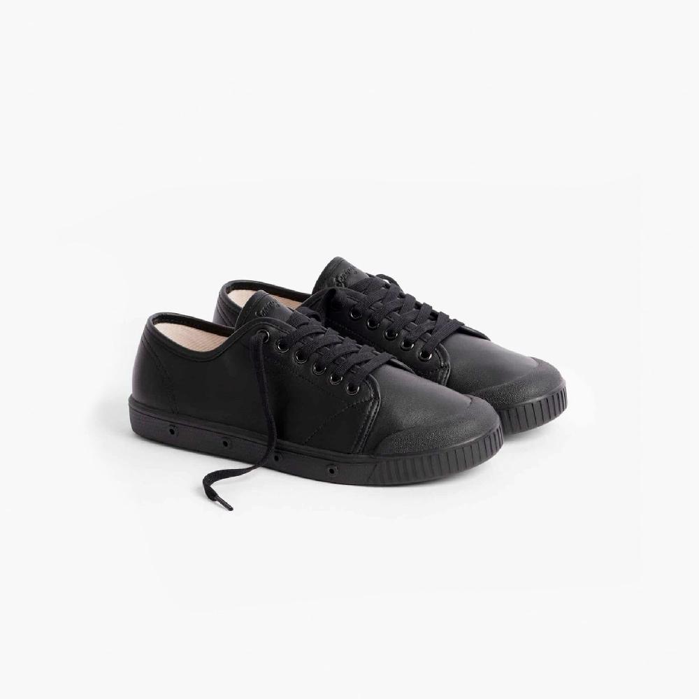 Spring Court Tennis Noire En Cuir Sheepskin