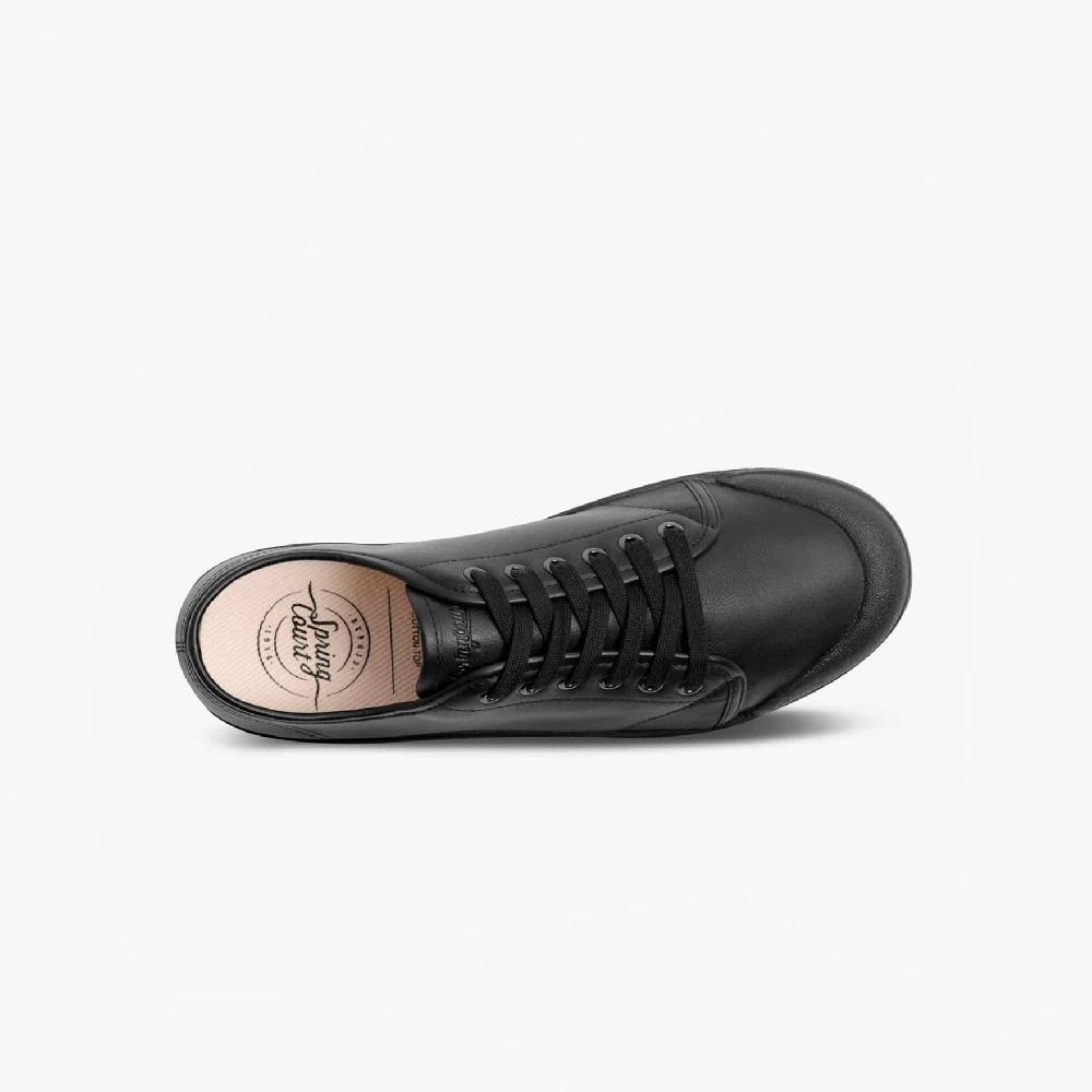 Spring Court Tennis Noire En Cuir Sheepskin
