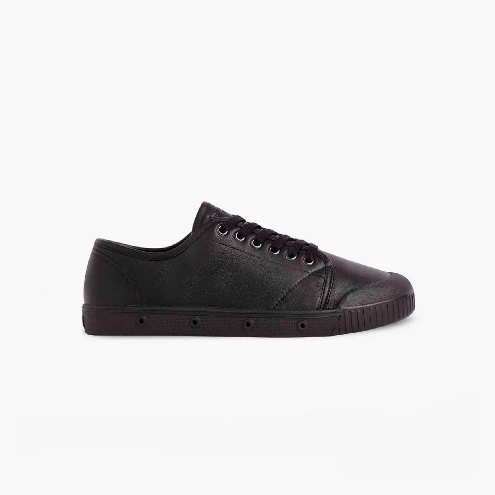spring court Tennis noire en cuir sheepskin