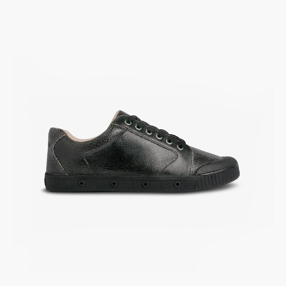 spring court Tennis noire en cuir