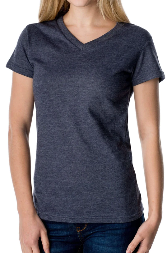 Stanfields T-shirt Basique à Manches Courtes Et Col En V Pour Femme