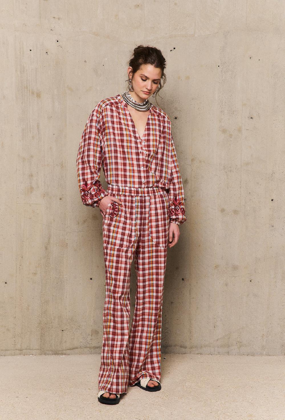 Stella Forest PETRApantalon Pyjama Brodé à Carreaux