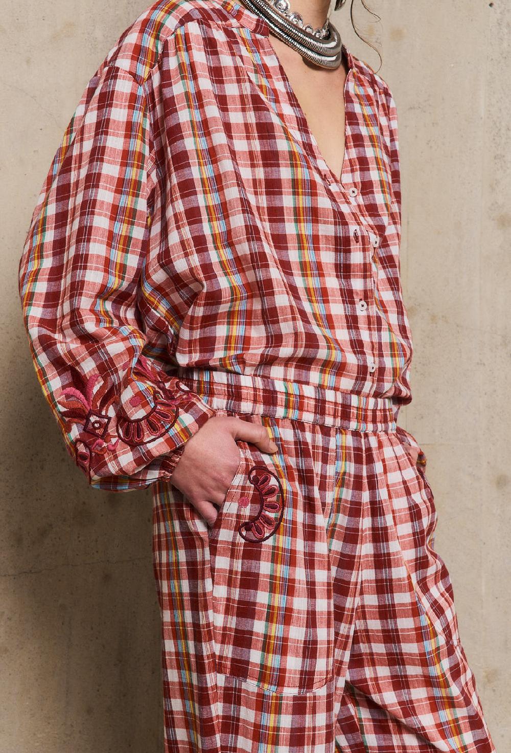 Stella Forest PETRApantalon Pyjama Brodé à Carreaux