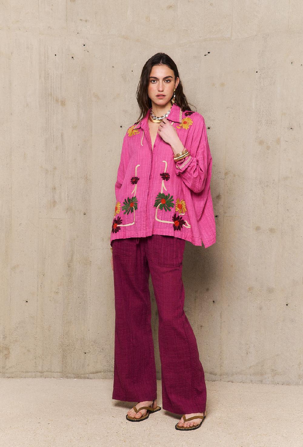 stella forest AUGUSTINEchemise carrée brodée