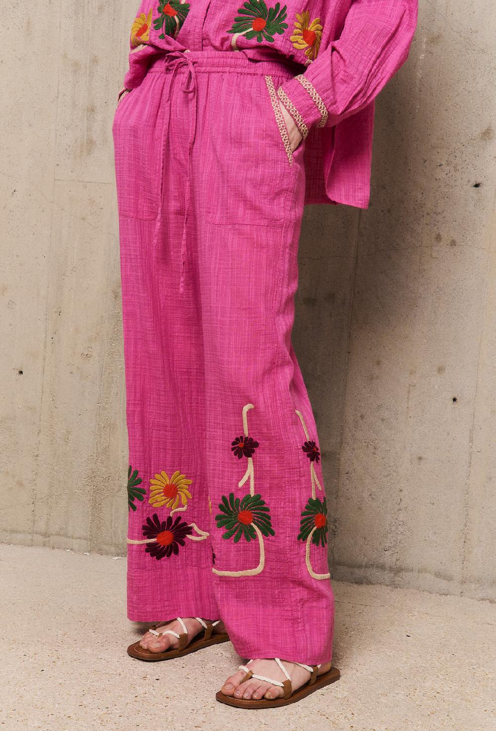 Stella Forest AUGUSTINEpantalon Brodé élastiqué