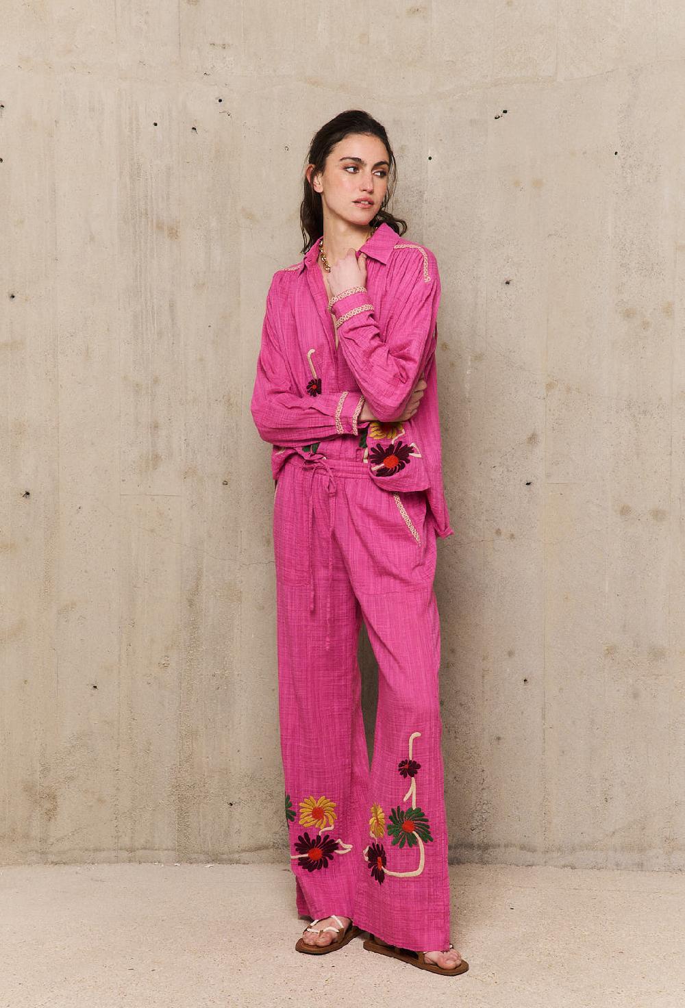 Stella Forest AUGUSTINEpantalon Brodé élastiqué