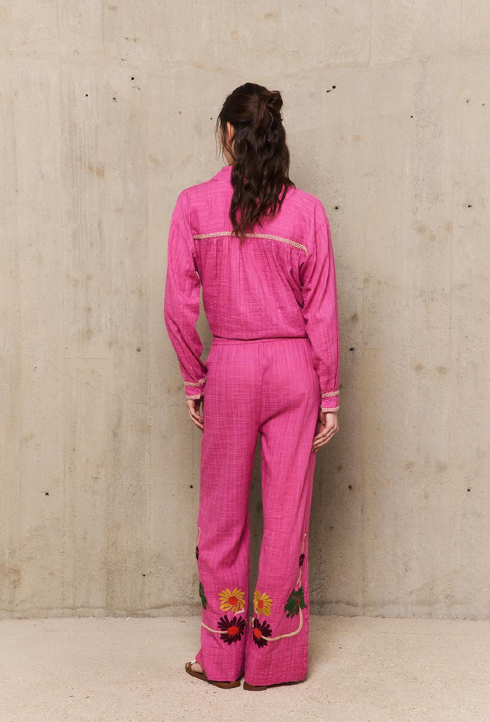 Stella Forest AUGUSTINEpantalon Brodé élastiqué