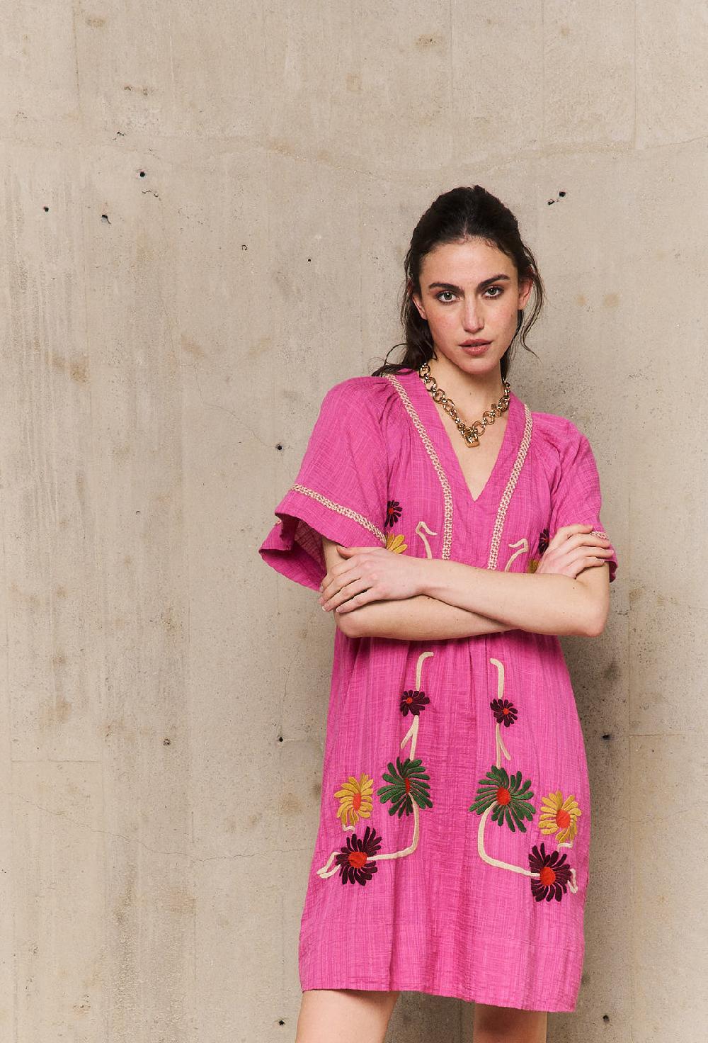 stella forest AUGUSTINErobe courte brodée