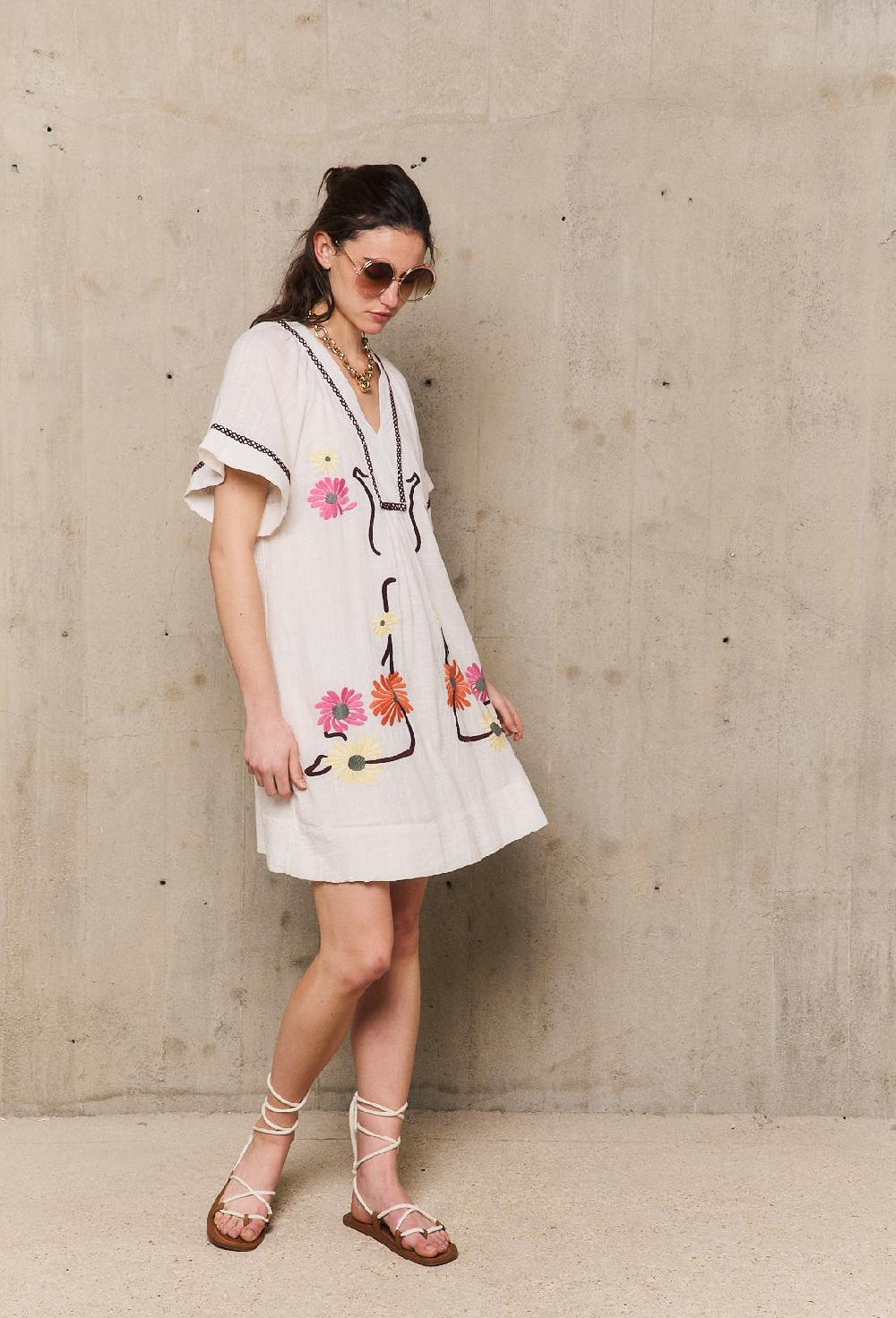 stella forest AUGUSTINErobe courte brodée