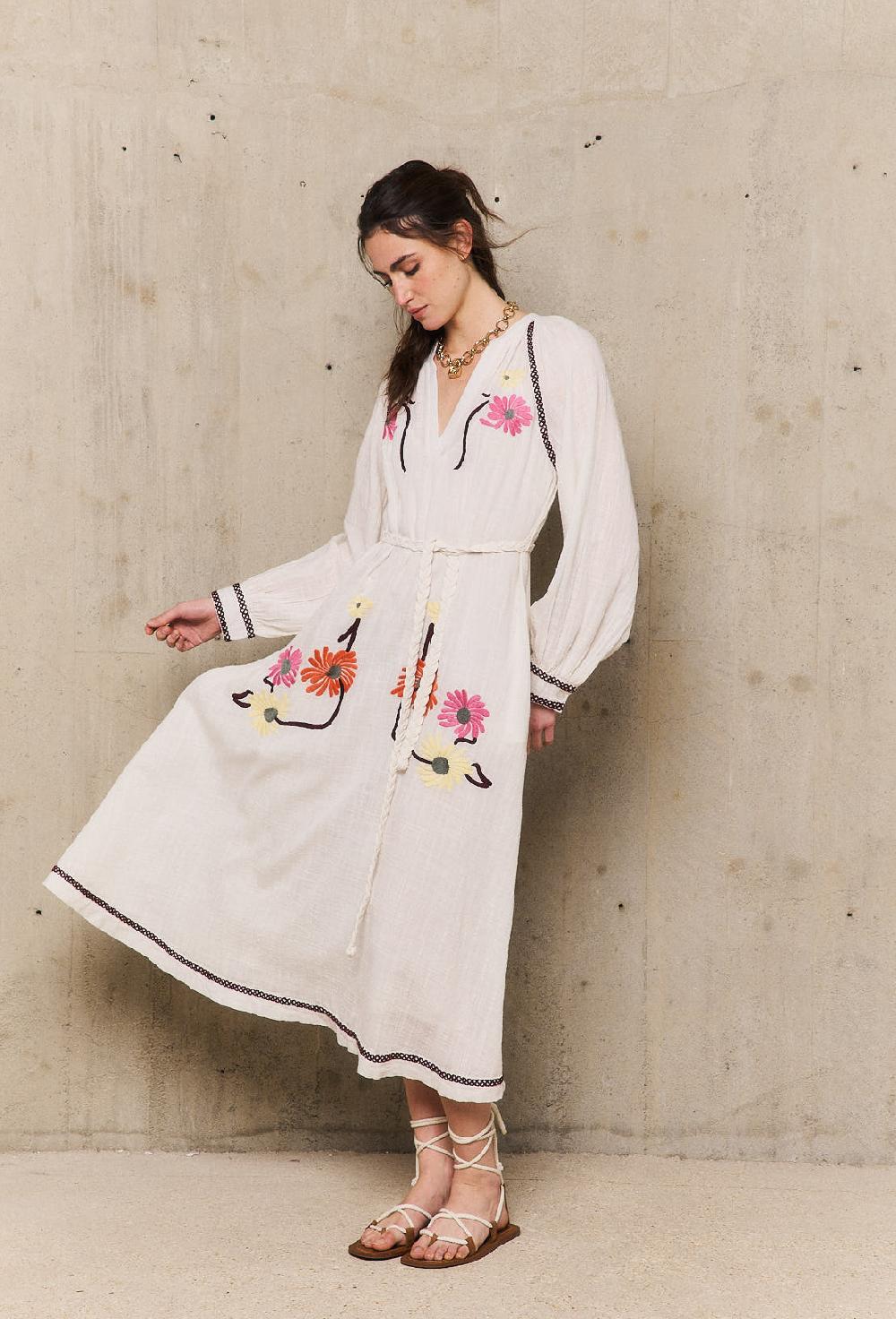 stella forest AUGUSTINErobe manches longues brodée