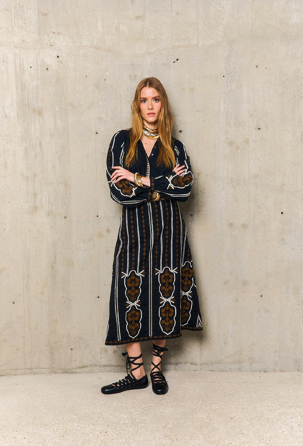 Stella Forest GWENjupe Midaxi Brodée