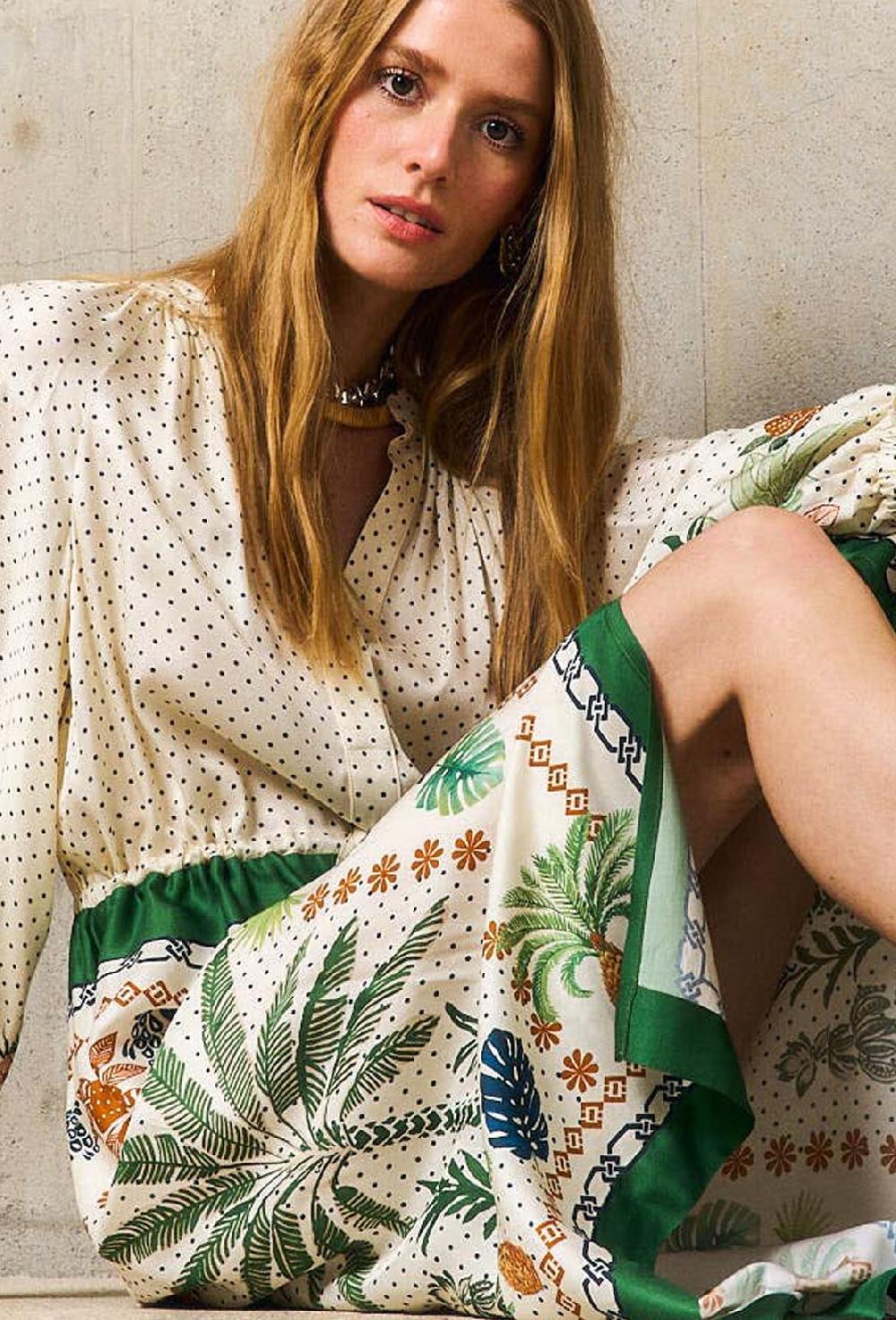 stella forest MAHALIArobe longue imprimée