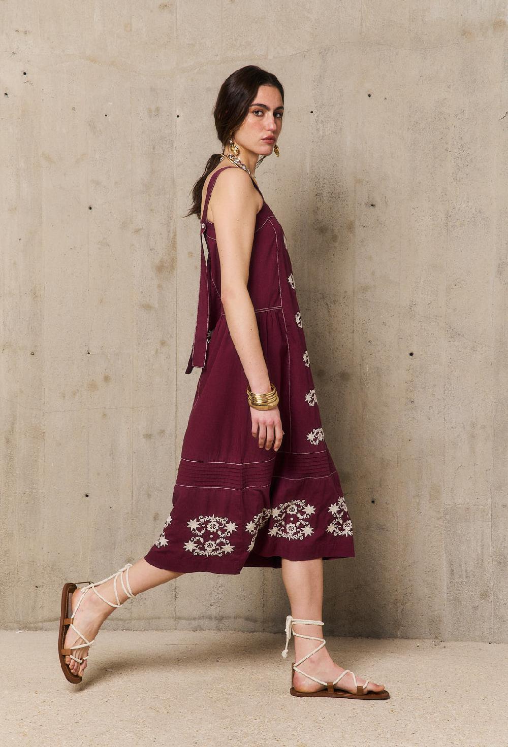 Stella Forest MARGUERITErobe Midi Brodée