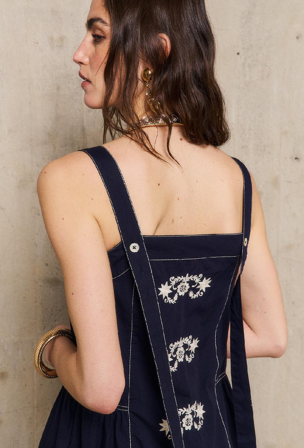 Stella Forest MARGUERITErobe Midi Brodée