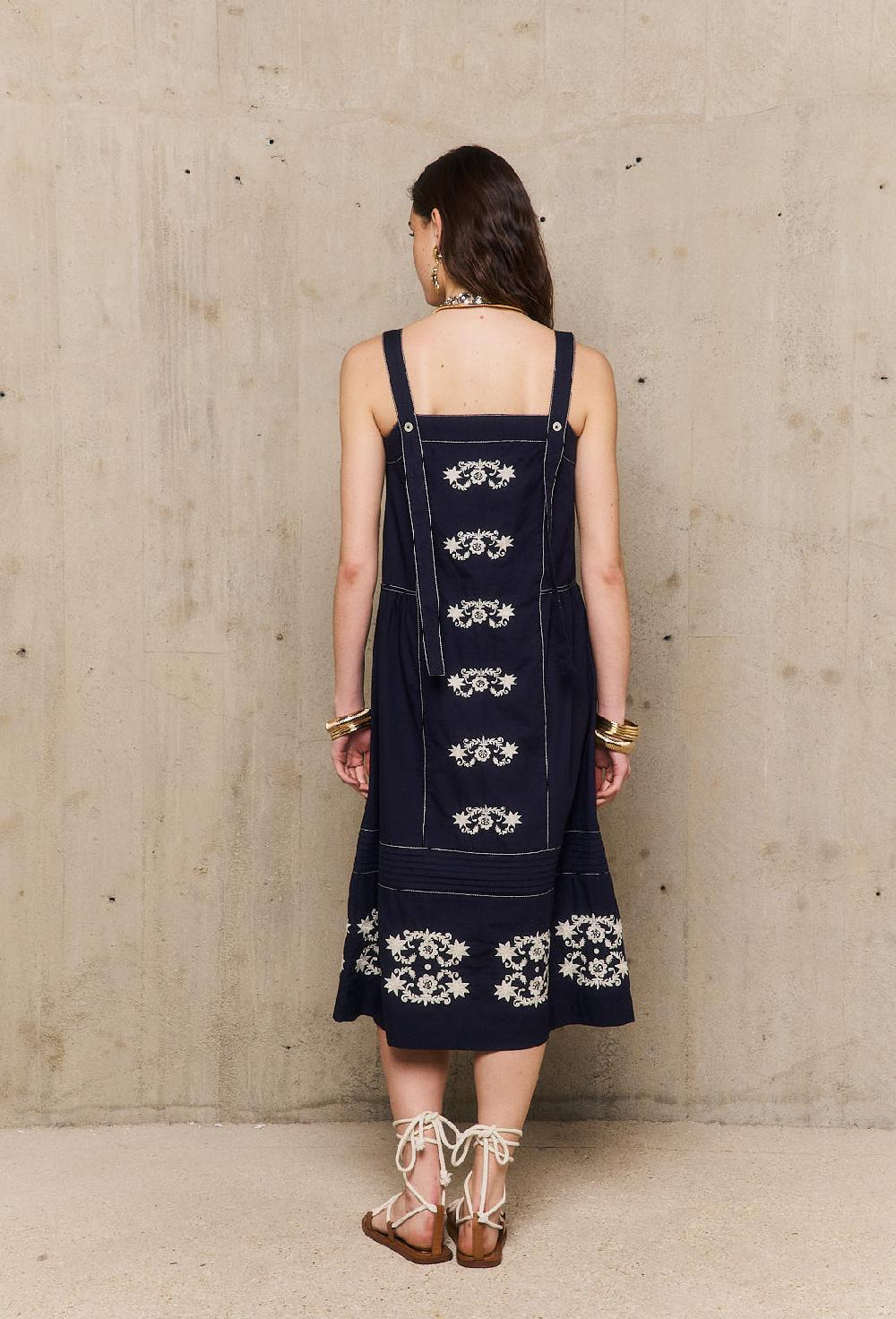 Stella Forest MARGUERITErobe Midi Brodée