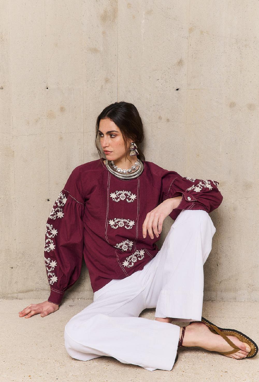 Stella Forest MARGUERITEtunique Ample Brodée