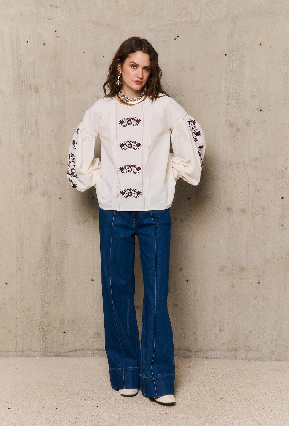 Stella Forest MARGUERITEtunique Ample Brodée