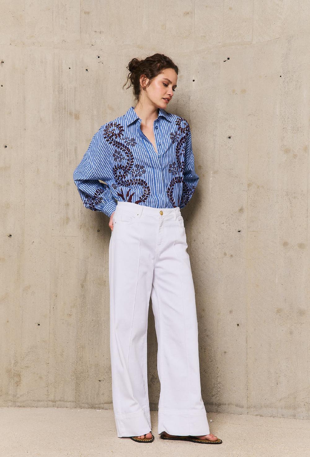 Stella Forest NURIAchemise Brodée à Rayures