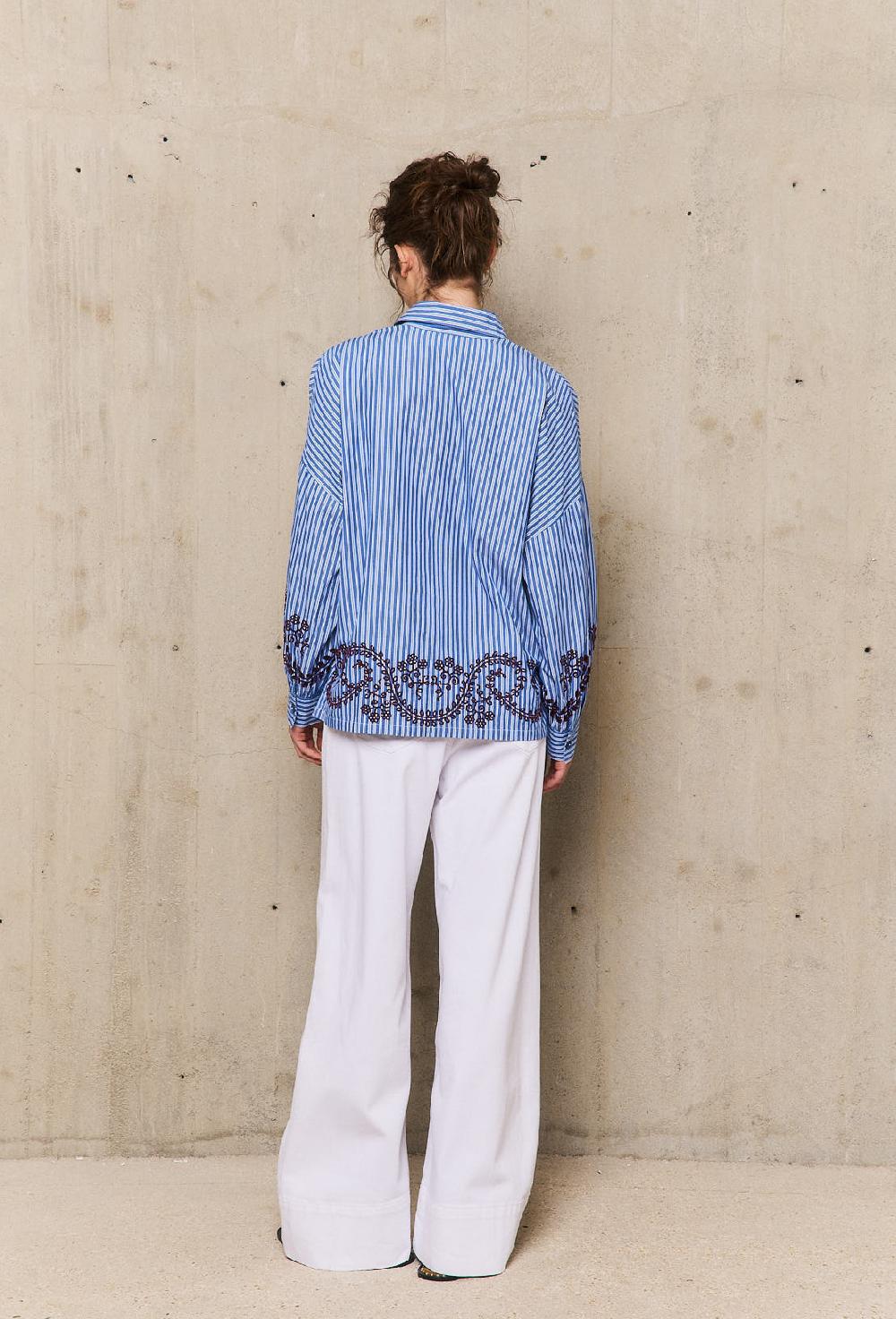 Stella Forest NURIAchemise Brodée à Rayures