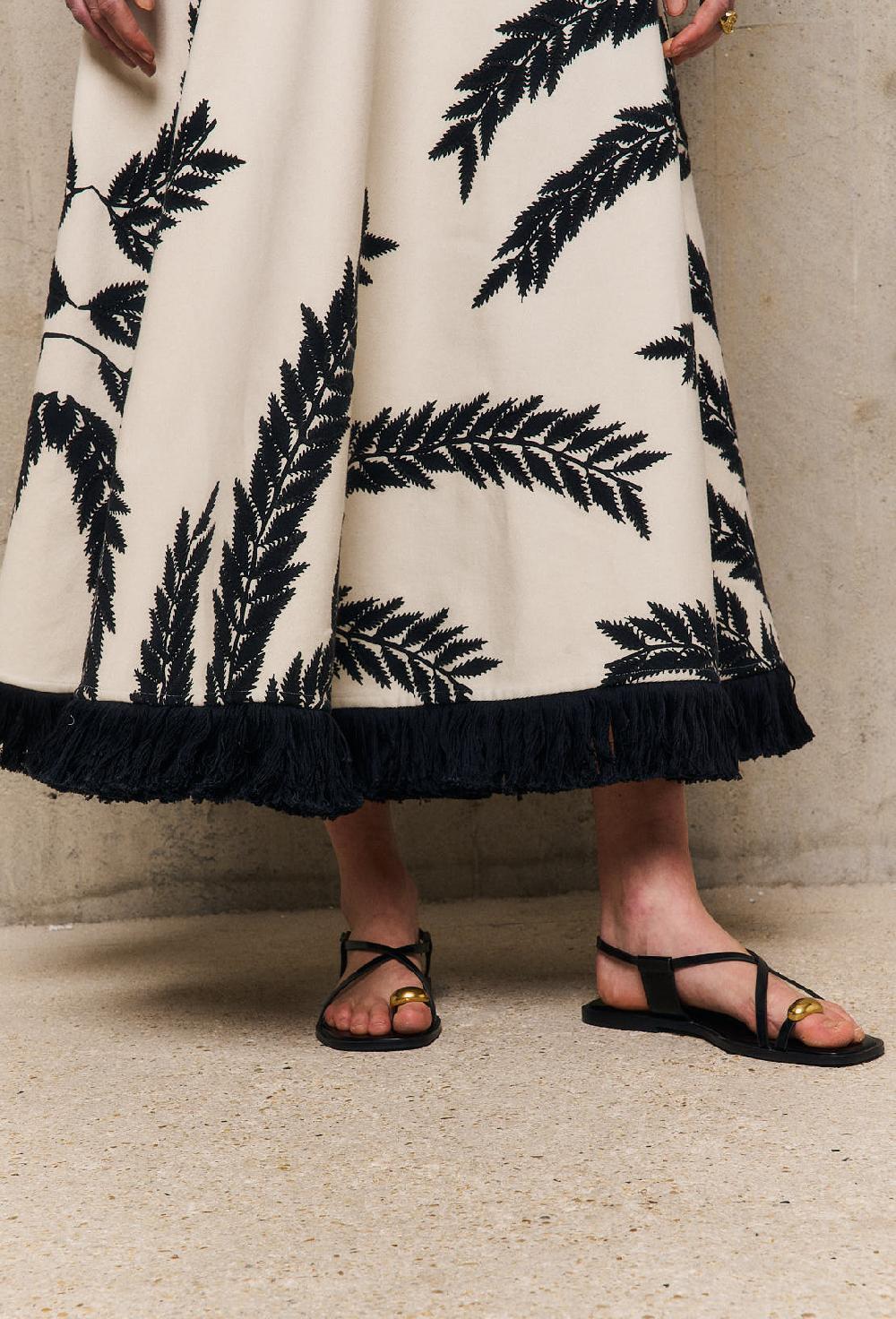 Stella Forest PALMERjupe Midaxi Brodée