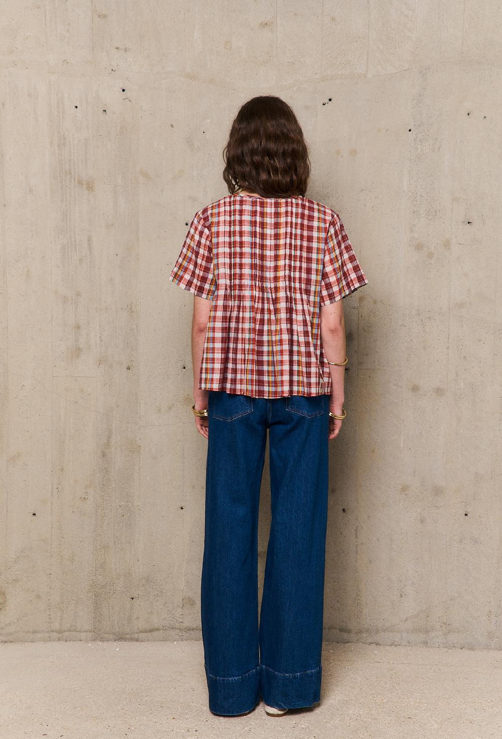 Stella Forest PETRAchemise Carreaux Brodée