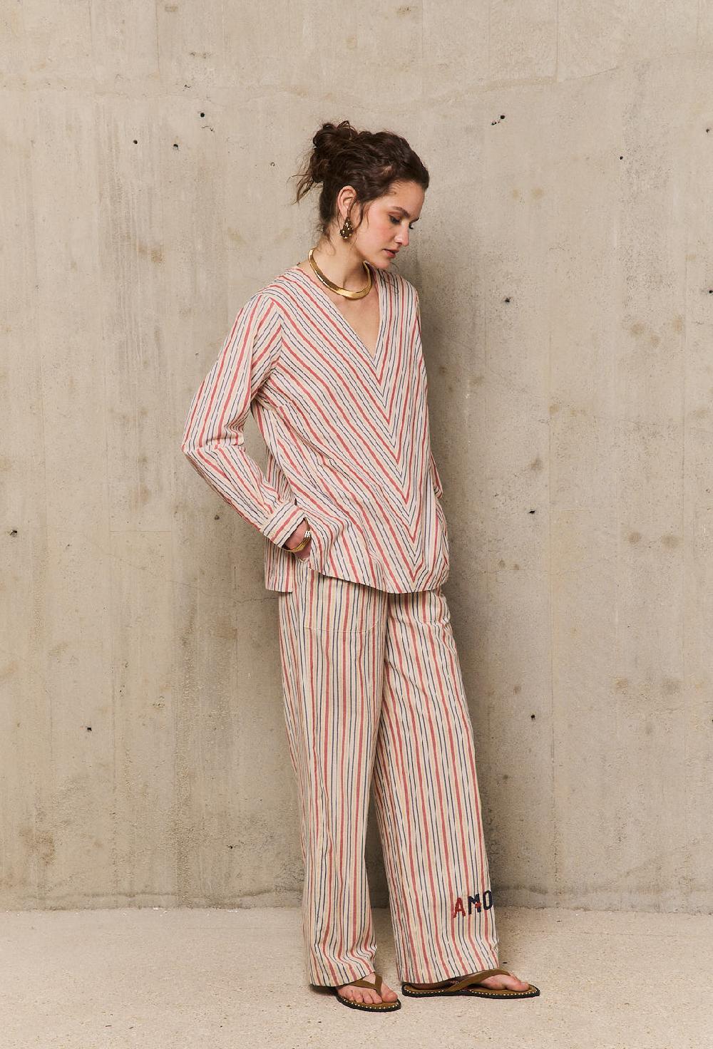 Stella Forest VICTOIREtunique Brodée à Rayures