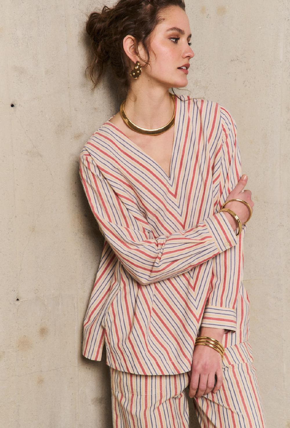 Stella Forest VICTOIREtunique Brodée à Rayures