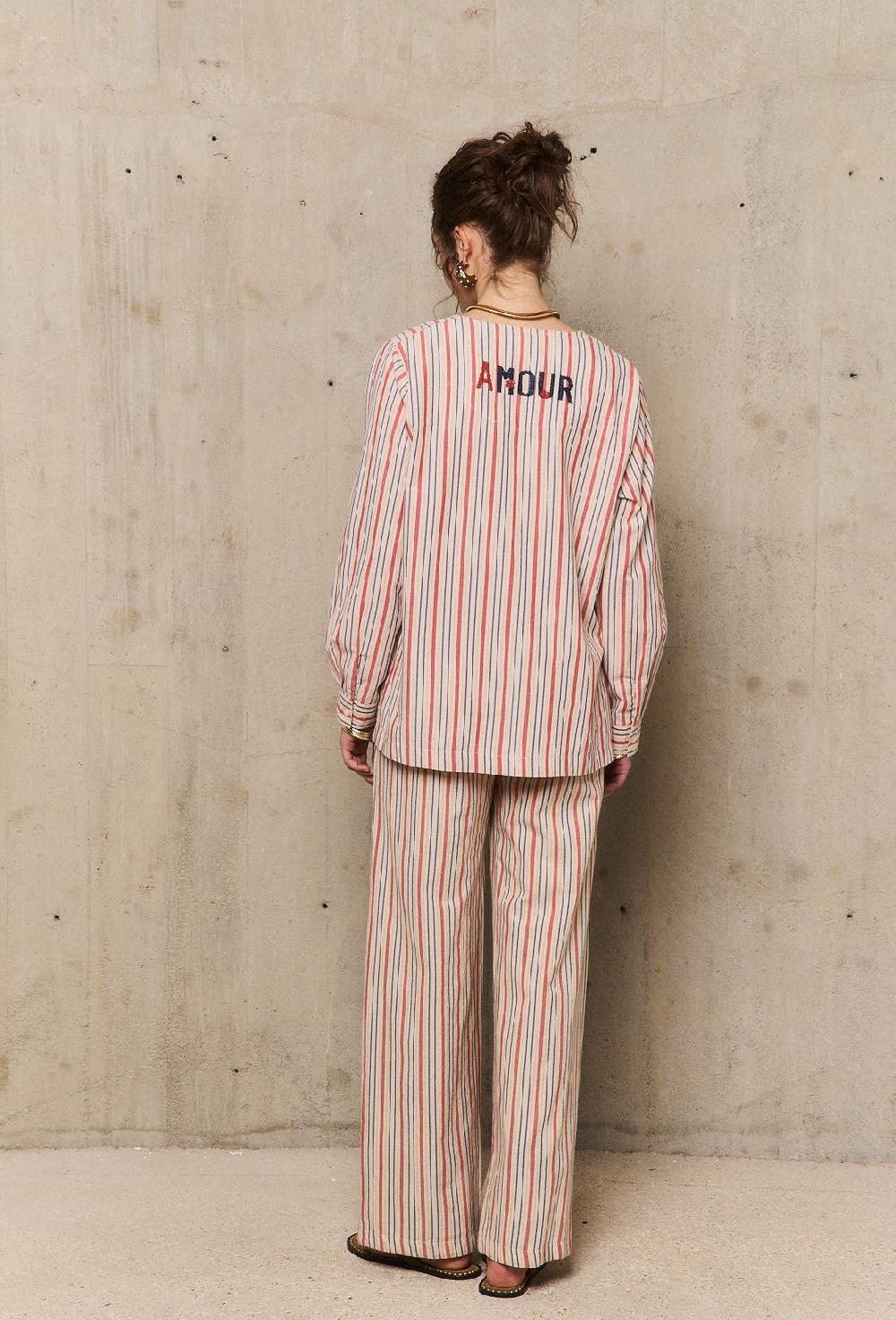 Stella Forest VICTOIREtunique Brodée à Rayures