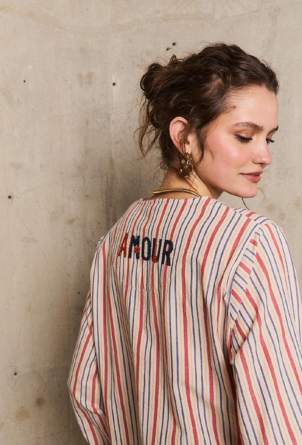 stella forest VICTOIREtunique brodée à rayures