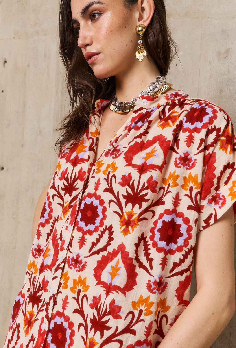 stella forest YUCATANchemise imprimée brodée