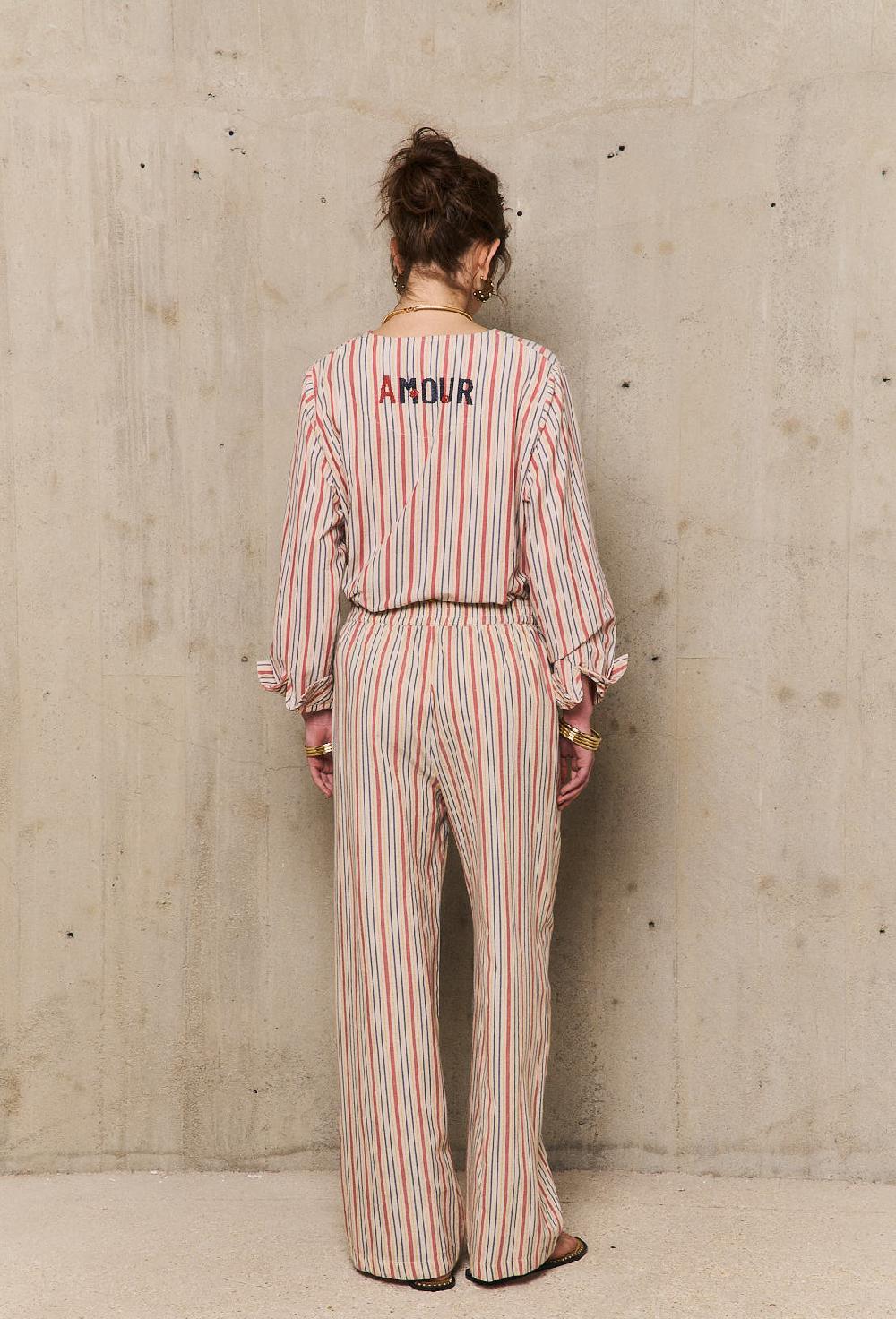 stella Forest VICTOIREpantalon Pyjama Brodé à Rayures