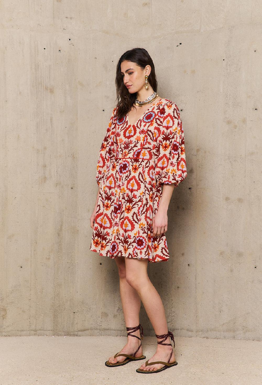 Stella Forest YUCATANrobe Courte Imprimée à Paillettes