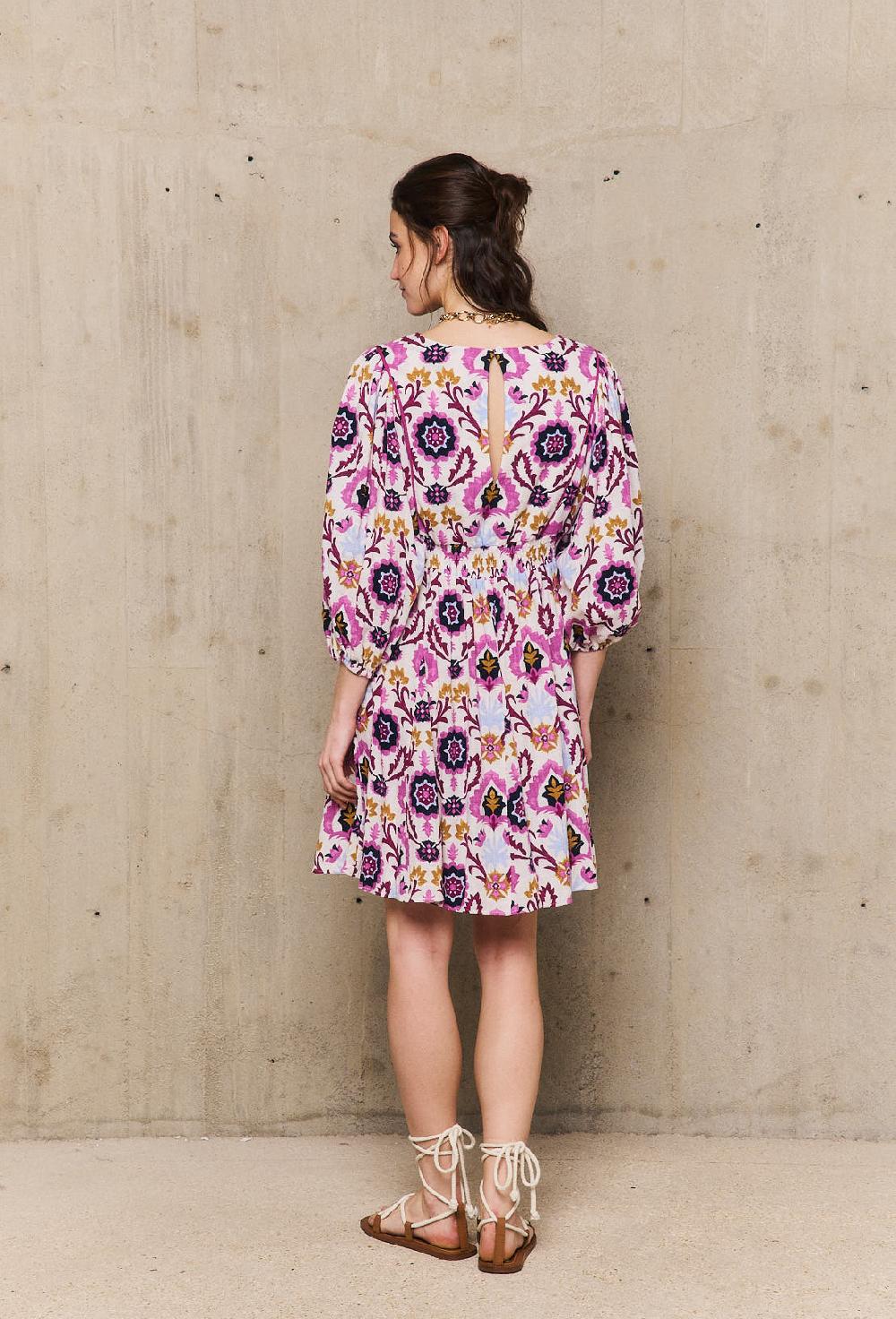 Stella Forest YUCATANrobe Courte Imprimée à Paillettes