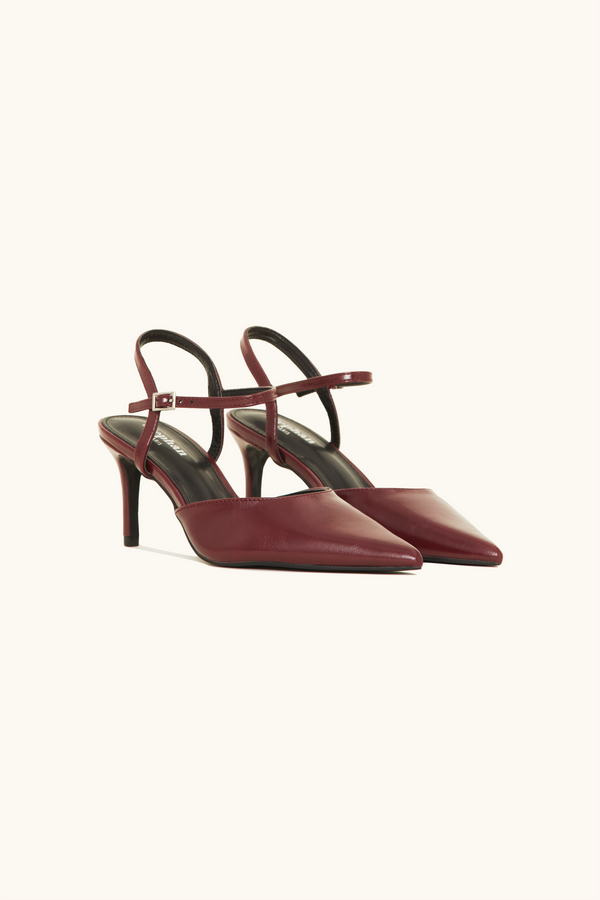 Stephan Escarpins à Bouts Pointus En Similicuir Bordeaux