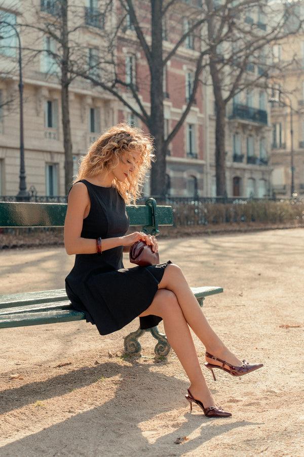 Stephan Escarpins En Vernis Avec Brides Croisées Bordeaux