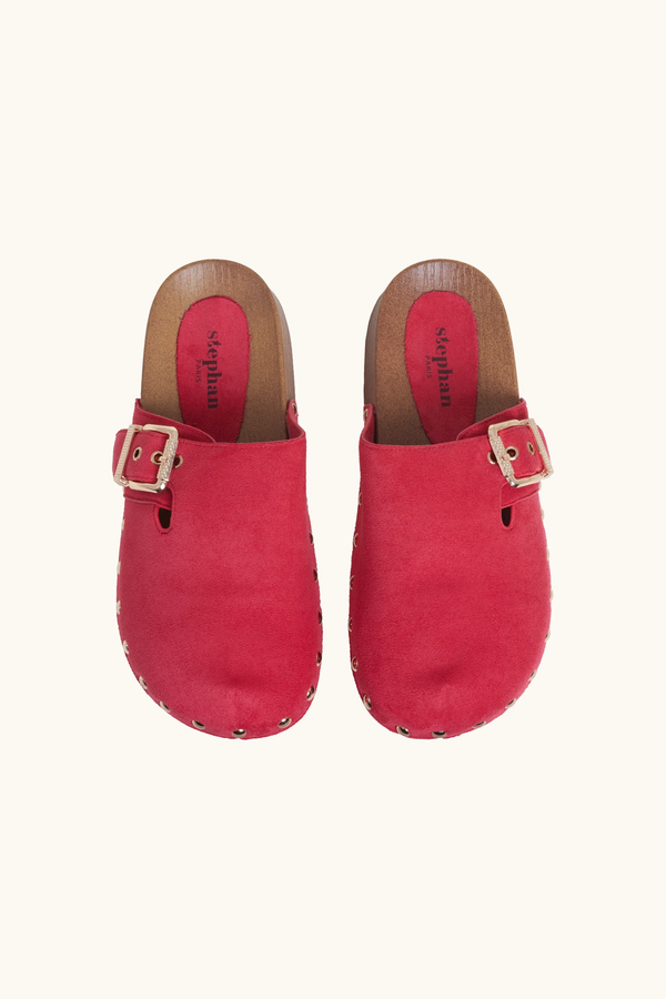 Stephan Mules à Talons Ouverts à Détail Boucle Rouge