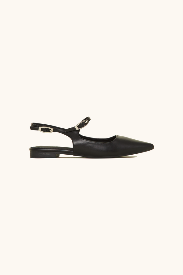 stephan Ballerines plates ajustable noires